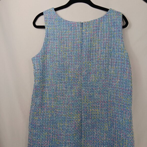 DRAPER'S & DAMON'S Women's Light Blue Tweed Dress Jacket Size 14 - Picture 7 of 10